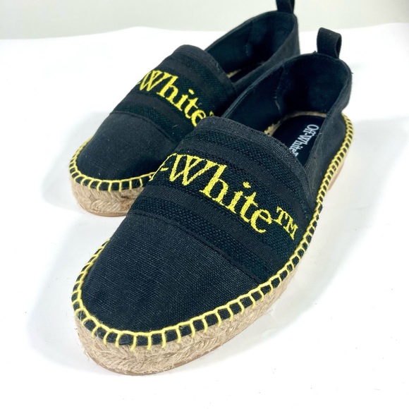 Off-White Bookish Logo Espadrille Black Size 38 NEW - Picture 15 of 17